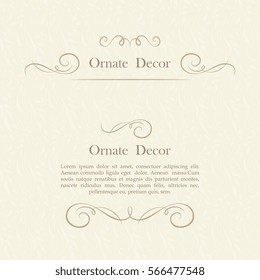 Vector decorative frame. Elegant element for design template, place for text.Floral border. Lace decor for birthday and greeting card, wedding invitation.