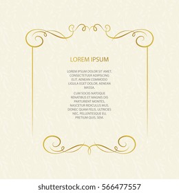 Vector decorative frame. Elegant element for design template, place for text.Floral border. Lace decor for birthday and greeting card, wedding invitation.