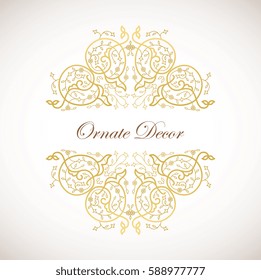 Vector decorative frame. Elegant element for design template, place for text.Floral border. Lace decor for birthday and greeting card, wedding invitation.