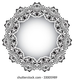 Vector decorative frame in a filigree fashion.