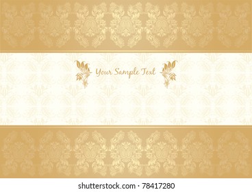 vector decorative frame gold