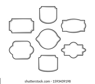 Vector decorative frame or label shape templates set