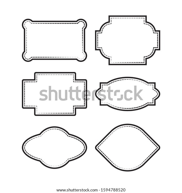 Vector
decorative frame or label shape templates
set