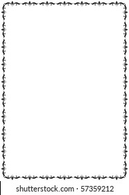 Vector decorative frame on white background