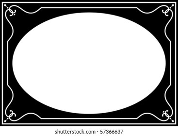 Vector decorative frame on white background