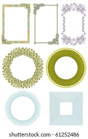 Vector decorative  frame on white background