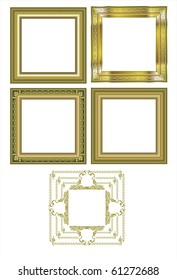 Vector decorative  frame on white background