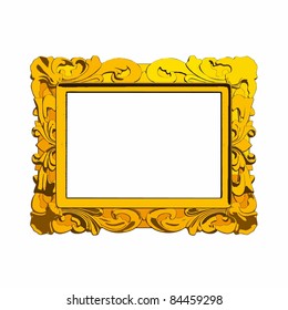vector decorative frame over white background