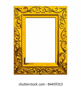 vector decorative frame over white background