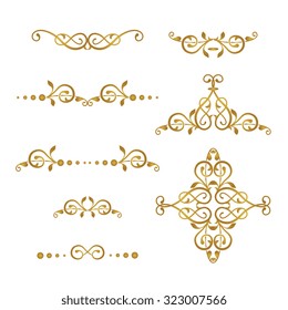 Vector decorative frame. Set elegant element for design template, place for text.Floral border. Lace decor for birthday and greeting card, wedding invitation.
