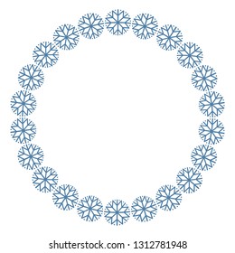 Vector decorative frame snowflakes, web design element
