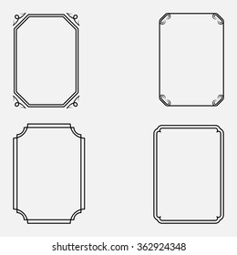 Vector decorative frames