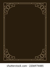 Vector decorative frames and borders, ornament line art for photo frames, greeting cards, wedding invitations.
