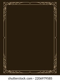 Vector decorative frames and borders, ornament line art for photo frames, greeting cards, wedding invitations.