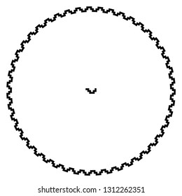 Vector decorative geometrical frame, web design element, black and white