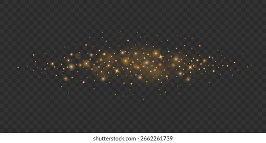 Vetor decorativo ouro brilhante mágico brilho pó redemoinho luz efeito ilustração isolado no fundo escuro	