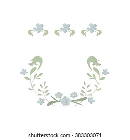 Vector decorative graphic curly floral frames