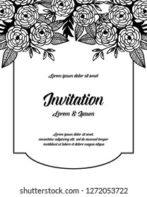 Vector decorative greeting card or invitation with floral vector art