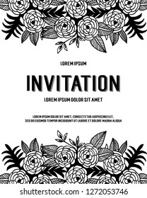 Vector decorative greeting card or invitation with floral vector art