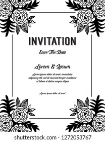 Vector decorative greeting card or invitation with floral vector art