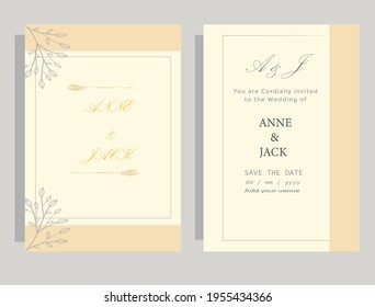 
Vektordekorative Grußkarte oder einfallsreicher Designhintergrund.schöner Hochzeitseinladungskartensatz