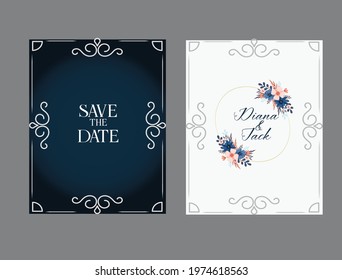 Vector decorative greeting card or invitation design.beautiful wedding invitation card.Floral poster, invite. Vector decorative greeting card or invitation design background.