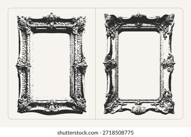 Vetor quadro grunge decorativo com cartouche decorativo, perfeito para cartazes, banners e design retro.