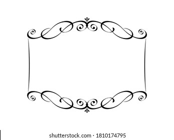 Vector decorative horizontal  frame .Place for text.