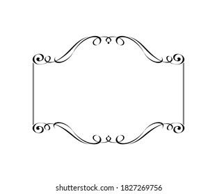 Vector decorative horizontal  frame .Place for text.