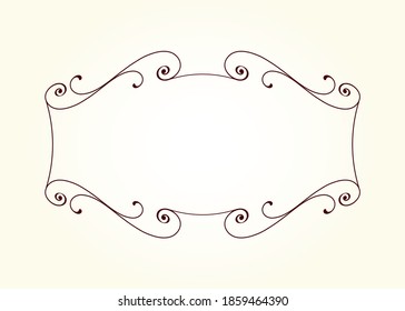 Vector decorative horizontal  frame .Place for text.