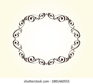Vector decorative horizontal  frame .Place or textf.