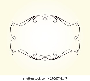 Vector decorative horizontal  frame .Place or textf.