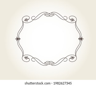 Marco horizontal decorativo vectorial .Place o textf. 