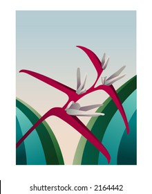 vector decorative illustration of a flower