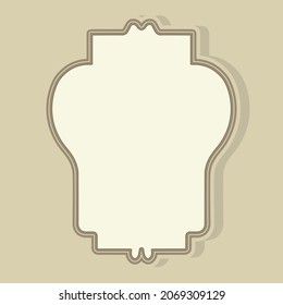 Vector decorative isolated cartouche (banner) for creating titles and captions