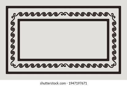 Vector decorative isolated frame for creating titles and captions