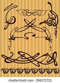 vector decorative items and scope in modern style