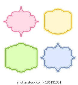 Vector decorative label set