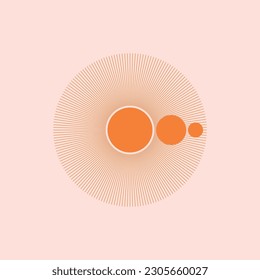 Vector Decorative Linear Transition Geometric Shapes in Boho  Style with editable strokes