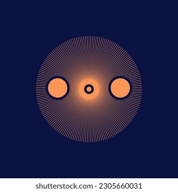 Vector Decorative Linear Transition Geometric Shapes in Boho  Style with editable strokes