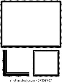 Vector decorative molding frame on white background