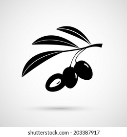 Vector decorative olive branch