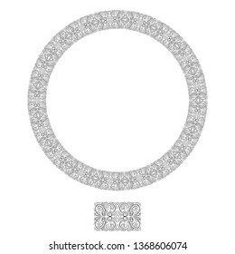 Vector decorative ornament from arbitrary lines of black color on a white background. Seamless pattern Brush for the design of postcards, fabrics, invitations.