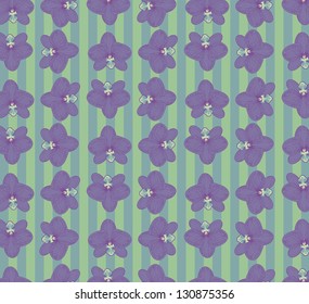 vector decorative ornament of flowers orchids