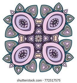 Vector decorative ornamental abstract flower illustration