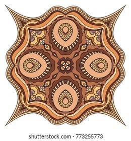 Vector decorative ornamental abstract flower illustration