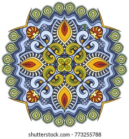 Vector decorative ornamental abstract flower illustration