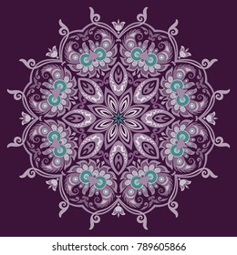 Vector decorative ornamental abstract flower illustration 