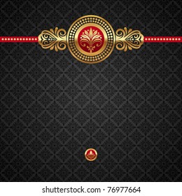 Fondo decorativo vectorial ornamental con elementos dorados