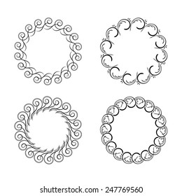 Vector Decorative Ornamental Frame Set. 